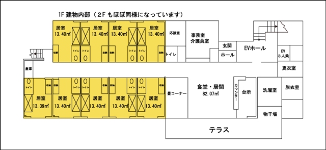 グループホームまつざきの宿 全体の間取り