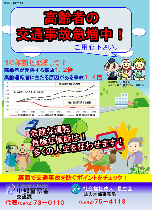 高齢者の交通事故注意