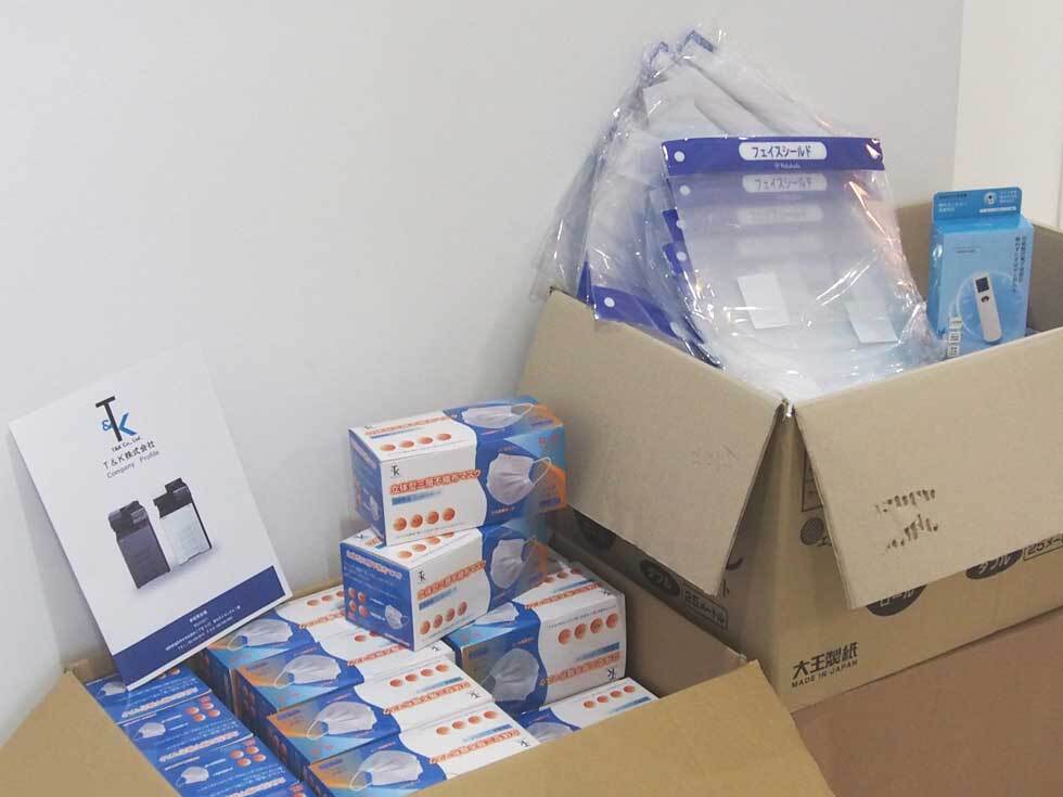 T＆K株式会社よりマスク5,000枚等の寄贈を頂きました。